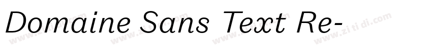 Domaine Sans Text Re字体转换 Domaine Sans Text Re字体转换
